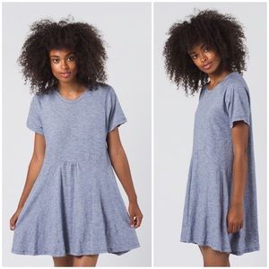 Blue Heathered T Shirt Swing Dress Size Medium